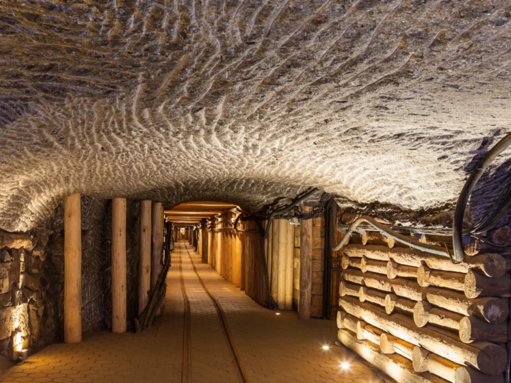 Salt caves in Wieliczka Salt Mine